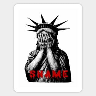 Statue Of Liberty SHAME RESIST PROTEST ANTI TRUMP TARIFFS Magnet